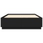 vidaXL Estructura cama con luces LED madera ingeniería negro 160x200cm vidaXL Estructura cama con luces LED madera ingeniería negro 160x200cm