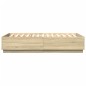 vidaXL Estructura cama con luces LED madera roble Sonoma 120x200 cm vidaXL Estructura cama con luces LED madera roble Sonoma 120x200 cm