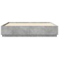 vidaXL Estructura cama con luces LED madera gris hormigón 180x200 cm vidaXL Estructura cama con luces LED madera gris hormigón 180x200 cm