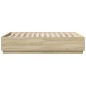 vidaXL Estructura cama con luces LED madera roble Sonoma 120x190 cm vidaXL Estructura cama con luces LED madera roble Sonoma 120x190 cm