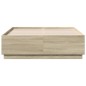 vidaXL Estructura cama con luces LED madera roble Sonoma 140x190 cm