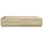 vidaXL Estructura cama con luces LED madera roble Sonoma 140x190 cm