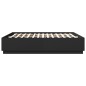 vidaXL Estructura cama con luces LED madera ingeniería negro 180x200cm vidaXL Estructura cama con luces LED madera ingeniería negro 180x200cm