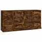 vidaXL Aparadores 2 piezas madera contrachapada roble ahumado vidaXL Aparadores 2 piezas madera contrachapada roble ahumado