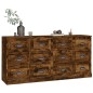 vidaXL Aparadores 2 piezas madera contrachapada roble ahumado vidaXL Aparadores 2 piezas madera contrachapada roble ahumado