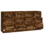 vidaXL Aparadores 2 piezas madera contrachapada roble ahumado vidaXL Aparadores 2 piezas madera contrachapada roble ahumado