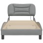 vidaXL Estructura de cama con luces LED tela gris claro 90x190 cm