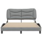vidaXL Estructura de cama con luces LED tela gris claro 140x190 cm vidaXL Estructura de cama con luces LED tela gris claro 140x190 cm