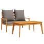 vidaXL Set de muebles de jardín con cojines madera maciza acacia vidaXL Set de muebles de jardín con cojines madera maciza acacia