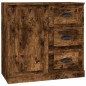 vidaXL Aparadores 3 piezas madera contrachapada roble ahumado