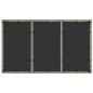 vidaXL Mesa de jardín superficie de vidrio ratán PE gris 150x90x75 cm vidaXL Mesa de jardín superficie de vidrio ratán PE gris 150x90x75 cm