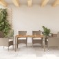 vidaXL Mesa de jardín ratán PE y madera acacia beige 150x90x75 cm vidaXL Mesa de jardín ratán PE y madera acacia beige 150x90x75 cm
