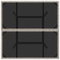 vidaXL Mesa de jardín superficie de vidrio y ratán PE gris 80x80x75 cm vidaXL Mesa de jardín superficie de vidrio y ratán PE gris 80x80x75 cm