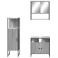 vidaXL Set de muebles de baño 3 pzas madera contrachapada gris sonoma vidaXL Set de muebles de baño 3 pzas madera contrachapada gris sonoma