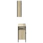 vidaXL Set de muebles de baño 2 pzas madera contrachapada roble Sonoma