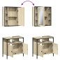 vidaXL Set de muebles de baño 2 pzas madera contrachapada roble Sonoma