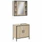vidaXL Set de muebles de baño 2 pzas madera contrachapada roble Sonoma vidaXL Set de muebles de baño 2 pzas madera contrachapada roble Sonoma