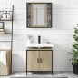 vidaXL Set de muebles de baño 2 pzas madera contrachapada roble Sonoma vidaXL Set de muebles de baño 2 pzas madera contrachapada roble Sonoma