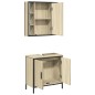 vidaXL Set de muebles de baño 2 pzas madera contrachapada roble Sonoma vidaXL Set de muebles de baño 2 pzas madera contrachapada roble Sonoma