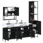vidaXL Juego de muebles de baño 4 pzas madera contrachapada negro vidaXL Juego de muebles de baño 4 pzas madera contrachapada negro