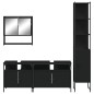 vidaXL Juego de muebles de baño 4 pzas madera contrachapada negro vidaXL Juego de muebles de baño 4 pzas madera contrachapada negro