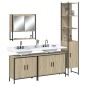 vidaXL Juego de muebles de baño 4 pzas contrachapada roble Sonoma vidaXL Juego de muebles de baño 4 pzas contrachapada roble Sonoma