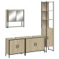 vidaXL Juego de muebles de baño 4 pzas contrachapada roble Sonoma vidaXL Juego de muebles de baño 4 pzas contrachapada roble Sonoma