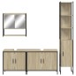 vidaXL Juego de muebles de baño 4 pzas contrachapada roble Sonoma vidaXL Juego de muebles de baño 4 pzas contrachapada roble Sonoma