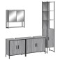 vidaXL Set de muebles de baño 4 pzas madera contrachapada gris sonoma vidaXL Set de muebles de baño 4 pzas madera contrachapada gris sonoma