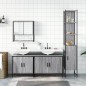 vidaXL Set de muebles de baño 4 pzas madera contrachapada gris sonoma vidaXL Set de muebles de baño 4 pzas madera contrachapada gris sonoma