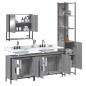 vidaXL Set de muebles de baño 4 pzas madera contrachapada gris sonoma vidaXL Set de muebles de baño 4 pzas madera contrachapada gris sonoma