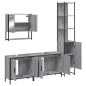 vidaXL Set de muebles de baño 4 pzas madera contrachapada gris sonoma vidaXL Set de muebles de baño 4 pzas madera contrachapada gris sonoma