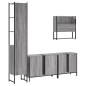 vidaXL Set de muebles de baño 4 pzas madera contrachapada gris sonoma vidaXL Set de muebles de baño 4 pzas madera contrachapada gris sonoma