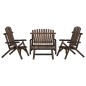 vidaXL Juego de muebles de jardín 4 piezas madera maciza de abeto vidaXL Juego de muebles de jardín 4 piezas madera maciza de abeto