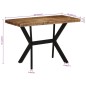 vidaXL Mesa de comedor madera maciza de mango 110x55x75 cm vidaXL Mesa de comedor madera maciza de mango 110x55x75 cm