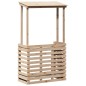 vidaXL Mesa de bar de jardín con techo madera maciza 112,5x57x195,5 cm vidaXL Mesa de bar de jardín con techo madera maciza 112,5x57x195,5 cm
