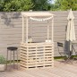vidaXL Mesa de bar de jardín con techo madera maciza 112,5x57x195,5 cm vidaXL Mesa de bar de jardín con techo madera maciza 112,5x57x195,5 cm