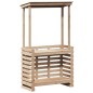 vidaXL Mesa de bar de jardín con techo madera maciza 112,5x57x195,5 cm vidaXL Mesa de bar de jardín con techo madera maciza 112,5x57x195,5 cm