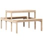 vidaXL Mesa de picnic madera maciza de pino 110x134x75 cm vidaXL Mesa de picnic madera maciza de pino 110x134x75 cm