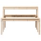 vidaXL Mesa de picnic madera maciza de pino 110x134x75 cm vidaXL Mesa de picnic madera maciza de pino 110x134x75 cm