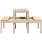 vidaXL Mesa de picnic madera maciza de pino 110x134x75 cm vidaXL Mesa de picnic madera maciza de pino 110x134x75 cm