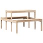 vidaXL Mesa de picnic madera maciza de pino 110x134x75 cm vidaXL Mesa de picnic madera maciza de pino 110x134x75 cm