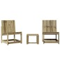 vidaXL Juego de muebles de jardín 3 pzas madera de pino impregnada vidaXL Juego de muebles de jardín 3 pzas madera de pino impregnada