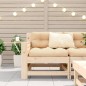 vidaXL Sofá de jardín con reposabrazo mesa auxiliar madera maciza pino vidaXL Sofá de jardín con reposabrazo mesa auxiliar madera maciza pino