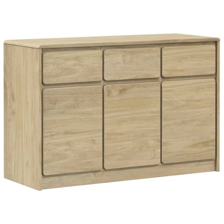 vidaXL Aparador SAUDA madera maciza pino color roble 114x43x75,5 cm