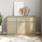 vidaXL Aparador SAUDA madera maciza pino color roble 114x43x75,5 cm vidaXL Aparador SAUDA madera maciza pino color roble 114x43x75,5 cm