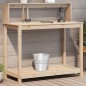 vidaXL Mesa de plantación con estantes madera pino 108x50x109,5 cm vidaXL Mesa de plantación con estantes madera pino 108x50x109,5 cm