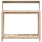 vidaXL Mesa de plantación con estantes madera pino 108x50x109,5 cm vidaXL Mesa de plantación con estantes madera pino 108x50x109,5 cm