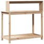 vidaXL Mesa de plantación con estantes madera pino 108x50x109,5 cm vidaXL Mesa de plantación con estantes madera pino 108x50x109,5 cm