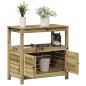 vidaXL Mesa plantación con estantes madera impregnada 82,5x45x81 cm vidaXL Mesa plantación con estantes madera impregnada 82,5x45x81 cm